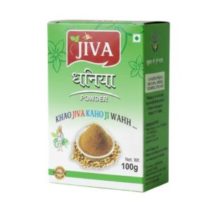 Jiva Foods 100% Pure Coriander (Dhaniya) Powder | 100 gm | Freshly Ground from Whole Seeds | Natural, Aromatic & Flavorful Masala