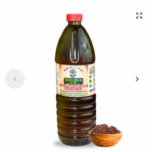Sri Jiva Foods Kachi Ghani Mustard Oil | 100% Pure & Unrefined | Cold-Pressed from A1 Grade Mustard Seeds | Naturally Cholesterol-Free